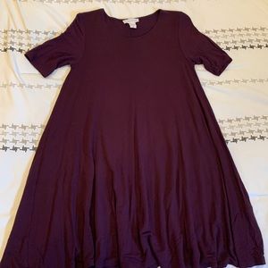 Forever 21 dark burgundy skater dress